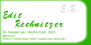 edit rechnitzer business card